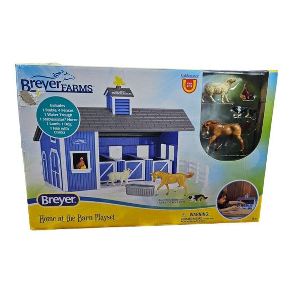 Breyer Horses Breyer Farms Home at The Barn Playset 10 Piece Set NEW IN BOX - Picture 1 of 8